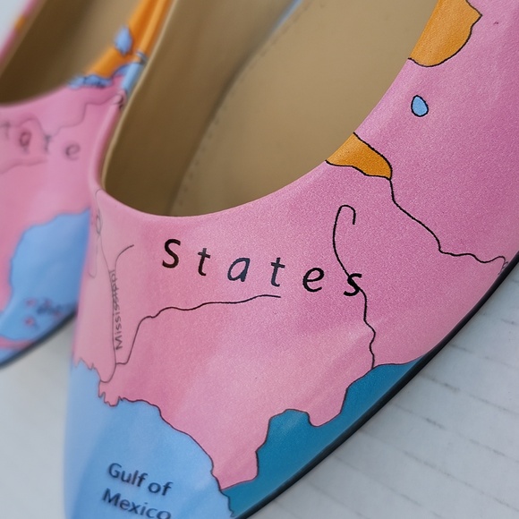 NWOT KATY PERRY THE SISTER MAP PRINT FLATS - Picture 5 of 9